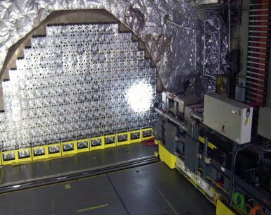 Inside the Darlington Unit 2 reactor vault during calandria tube insert removal.