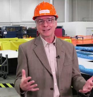 Man with orange safety hat