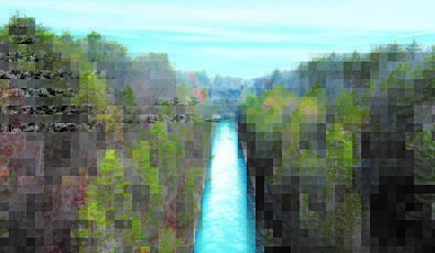 The Sir Adam Beck Power Canal was built in 1921 and is part of a network of waterways that currently feed the Sir Adam Beck hydroelectric complex.