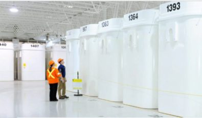 Fuel storage containers at the Darlington Waste Management Facility. The Darlington Refurbishment has resulted in numerous safety enhancements at the station.