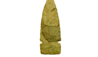A box base Meadowood projectile point discovered by Woodland Heritage Northeast during a 2010 survey.