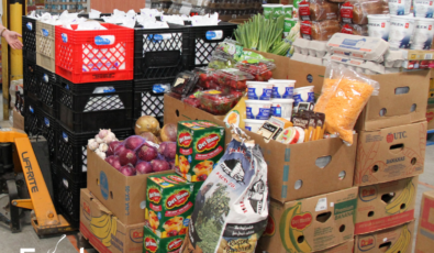 A collection of food donations