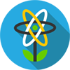 An illustration of a nuclear molecule growing like a flower