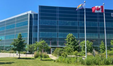 Exterior of the Darlington Energy Centre which contains the Darlington Nuclear Information Centre.