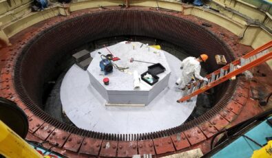 Among the many projects happening now at OPG's Abitibi Canyon GS is a stator rewind on the G4 unit, replacing hundreds of copper coils integral to producing electric current.
