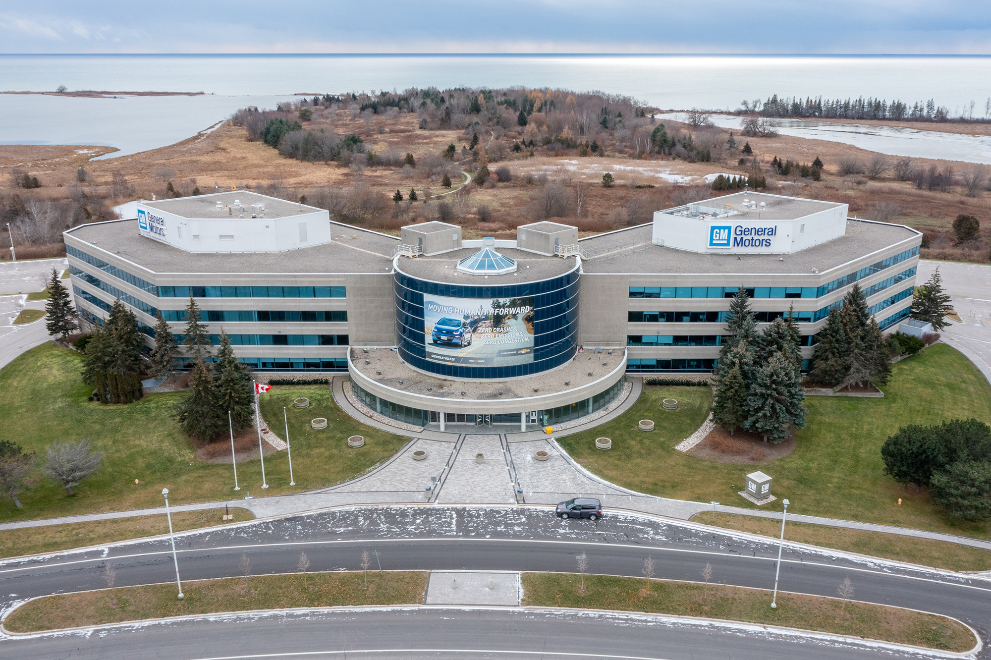 An aerial view of OPG's new future headquarters in Durham region.