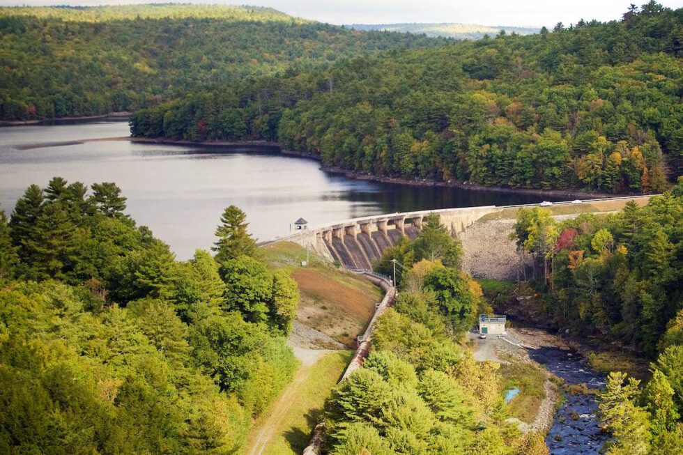 An aerial view of an Eagle Creek Generating Station.