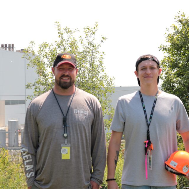 Millwright apprentices Sean Veinot and Sawyer Wilson are advancing their careers through OPG's Darlington Refurbishment project.