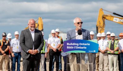 Clarington Mayor Adrian Foster and Minister of Energy Todd Smith
