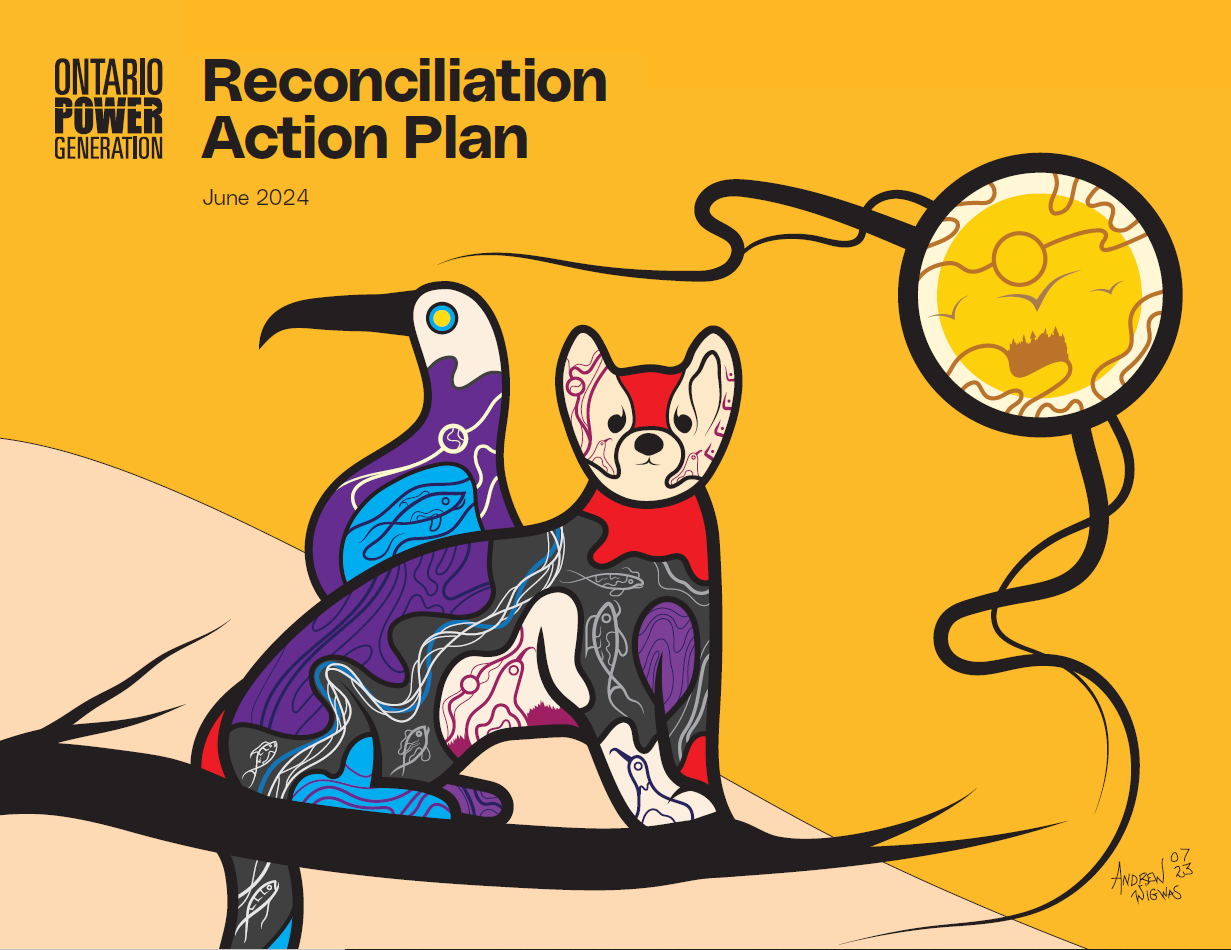The cover of the 2023 update for OPG's Reconciliation Action Plan.